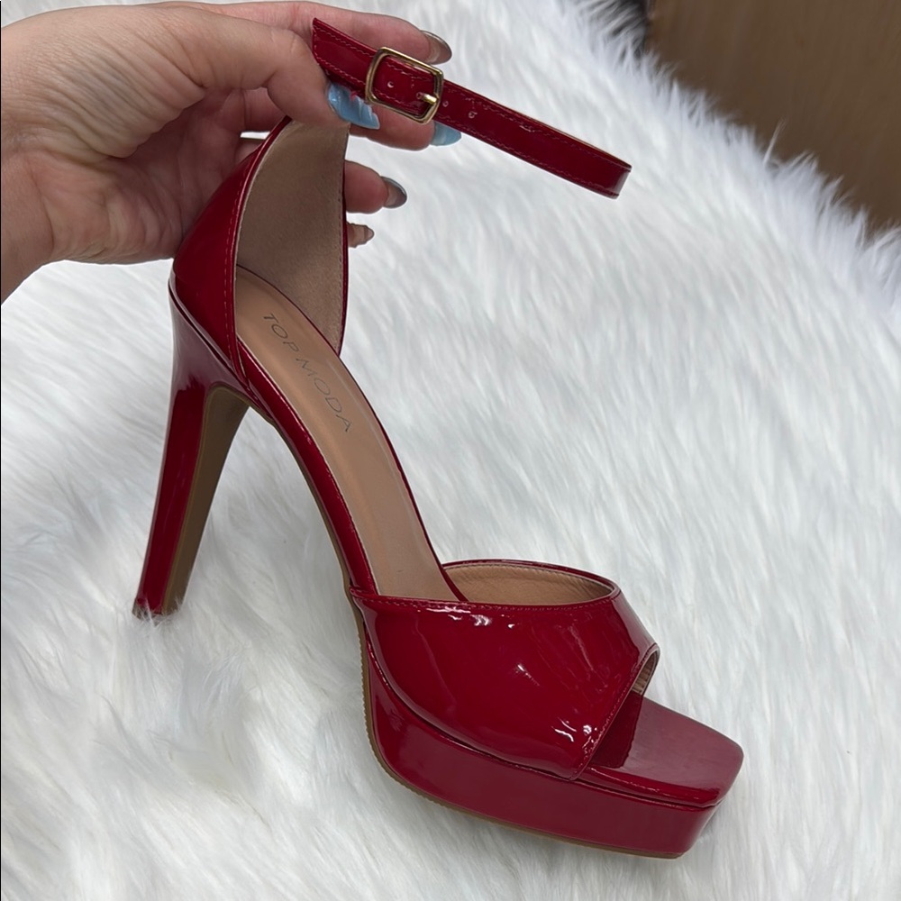 Red Patent Leather High Heels